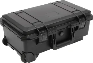 22" Protective Camera Case Waterproof Shockproof with Wheels, IP67 Rolling Hard Case w/Customizable Foam for DSLR Equipment Tools Travel, Black