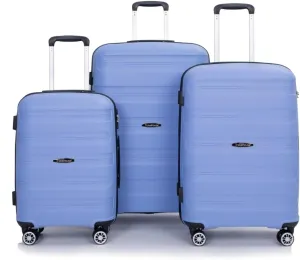3-Piece Hardshell Luggage Set (20"/24"/28") - Lightweight PP Suitcases with Lock & 360 Spinner Wheels - Expandable Carry-On & Checked Luggage (Purplish Blue   Polypropylene)
