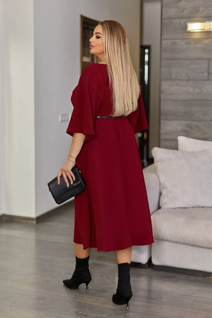 A-line dress with a belt