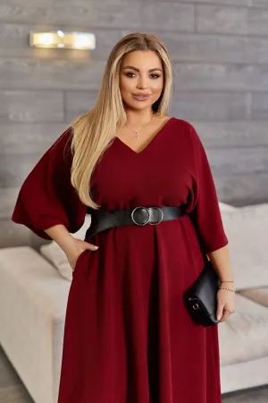 A-line dress with a belt