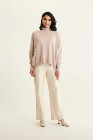 A Polo Bay Cashmere Sweater In Lightweight Beige