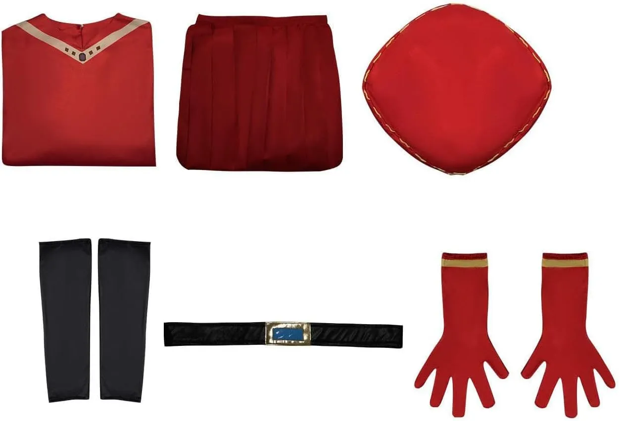 Adult Farquaad Costume Men King Lord Farquaad Cosplay Red Cloak Tops Hat Full Set, Standard