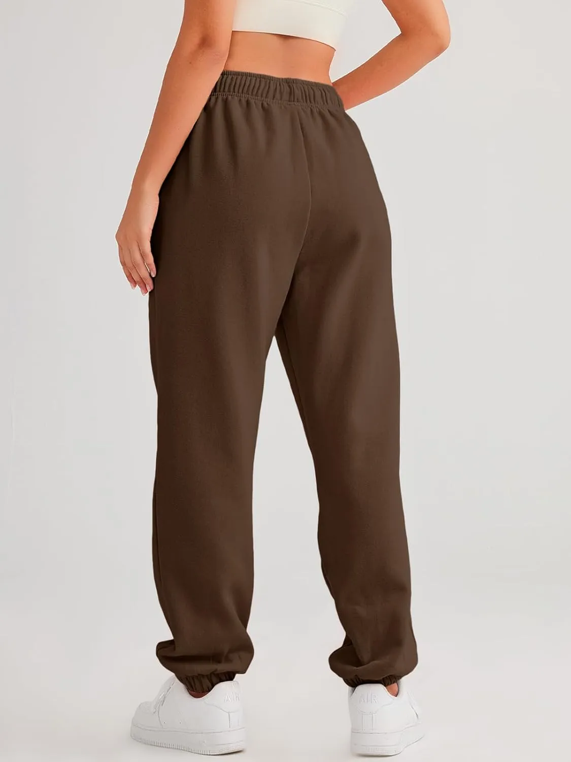 AUTOMET Women's Casual Baggy Fleece Sweatpants