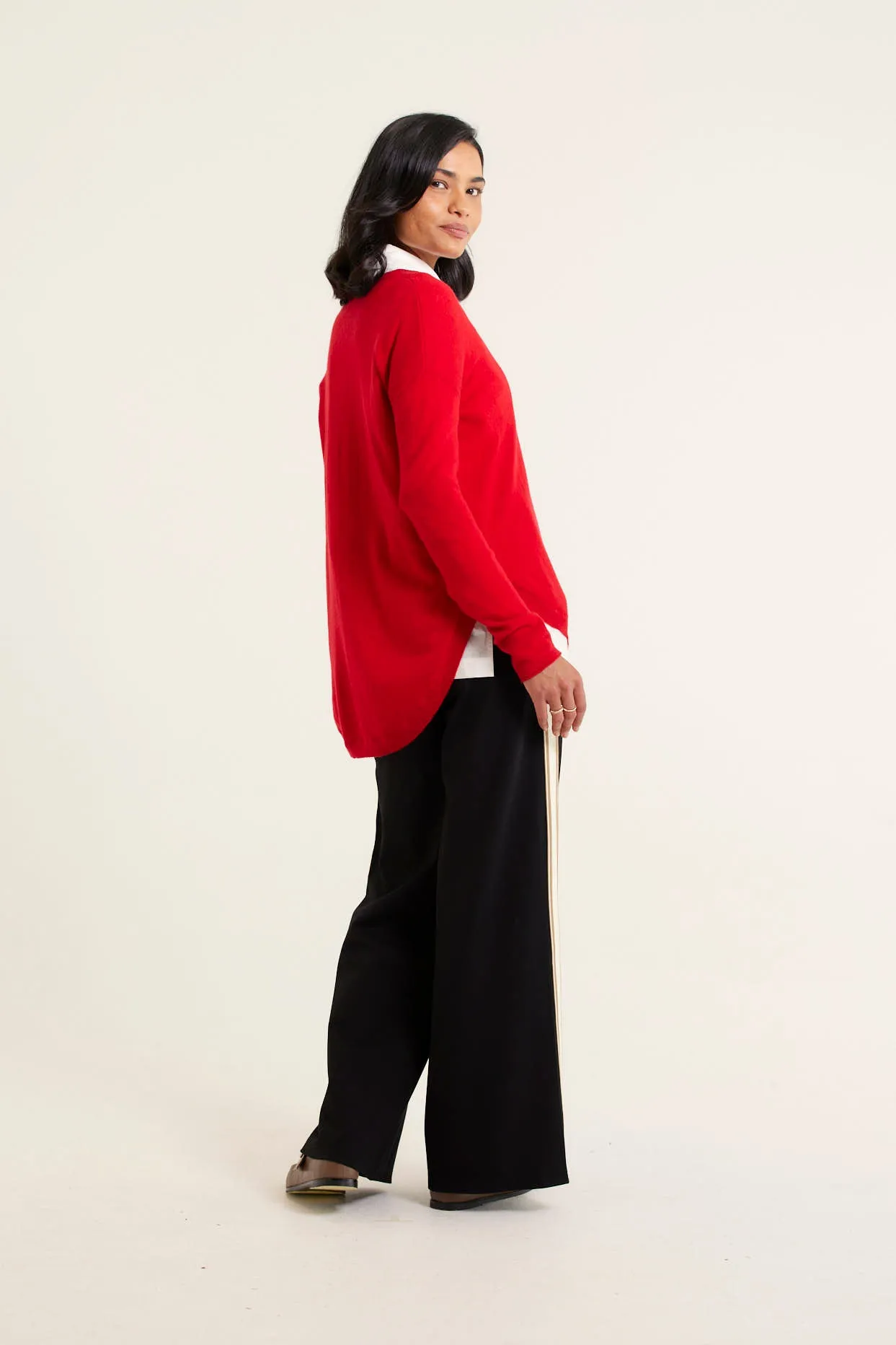 Baby Belle Cashmere Sweater In China Red