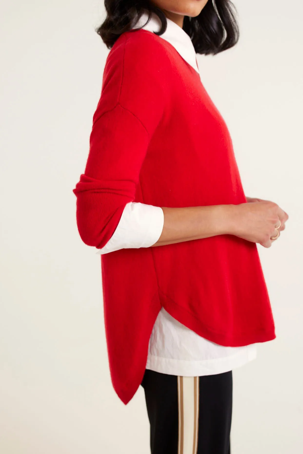 Baby Belle Cashmere Sweater In China Red