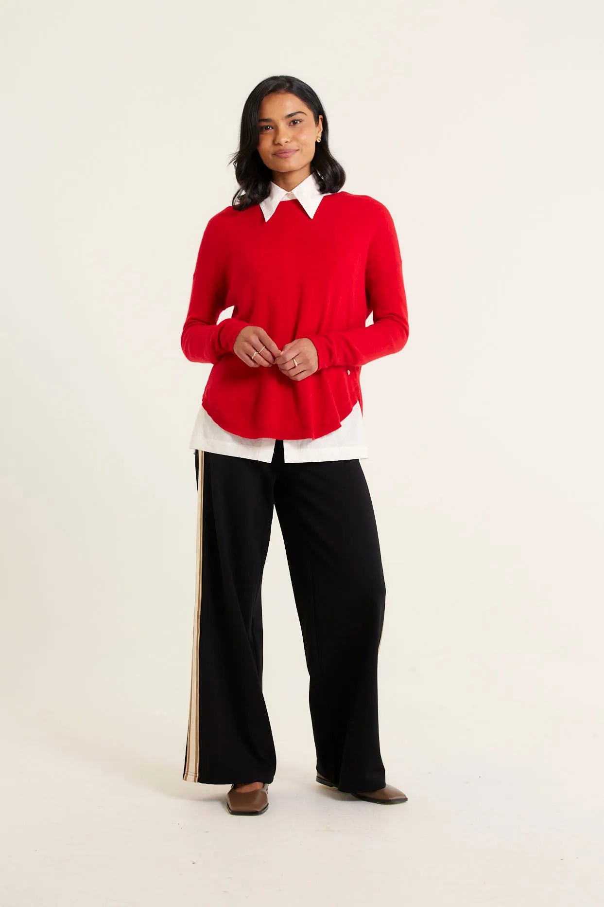 Baby Belle Cashmere Sweater In China Red