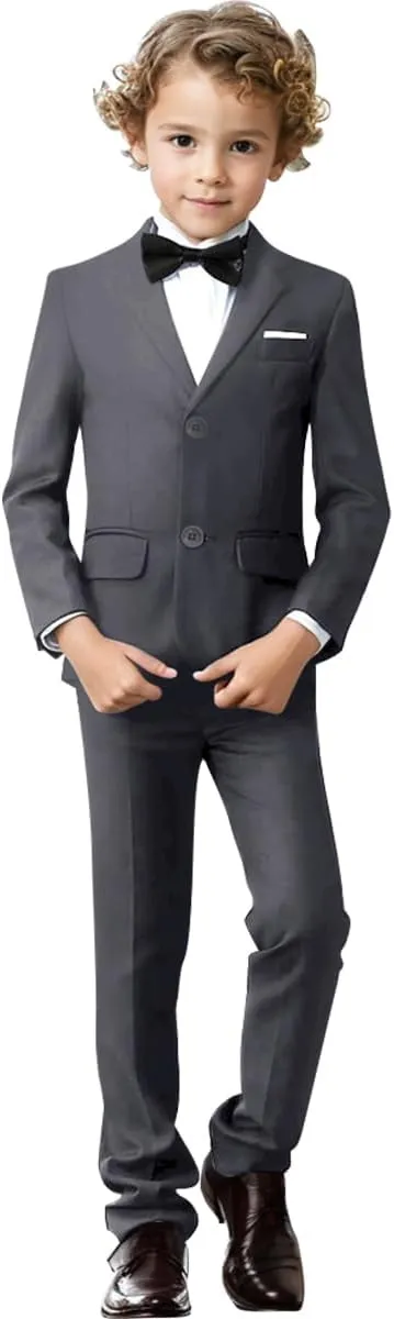 Boys Suit Set Formal Dress Shirt with Bowtie Vest Pants Toddler Boy Tuxedo Suits