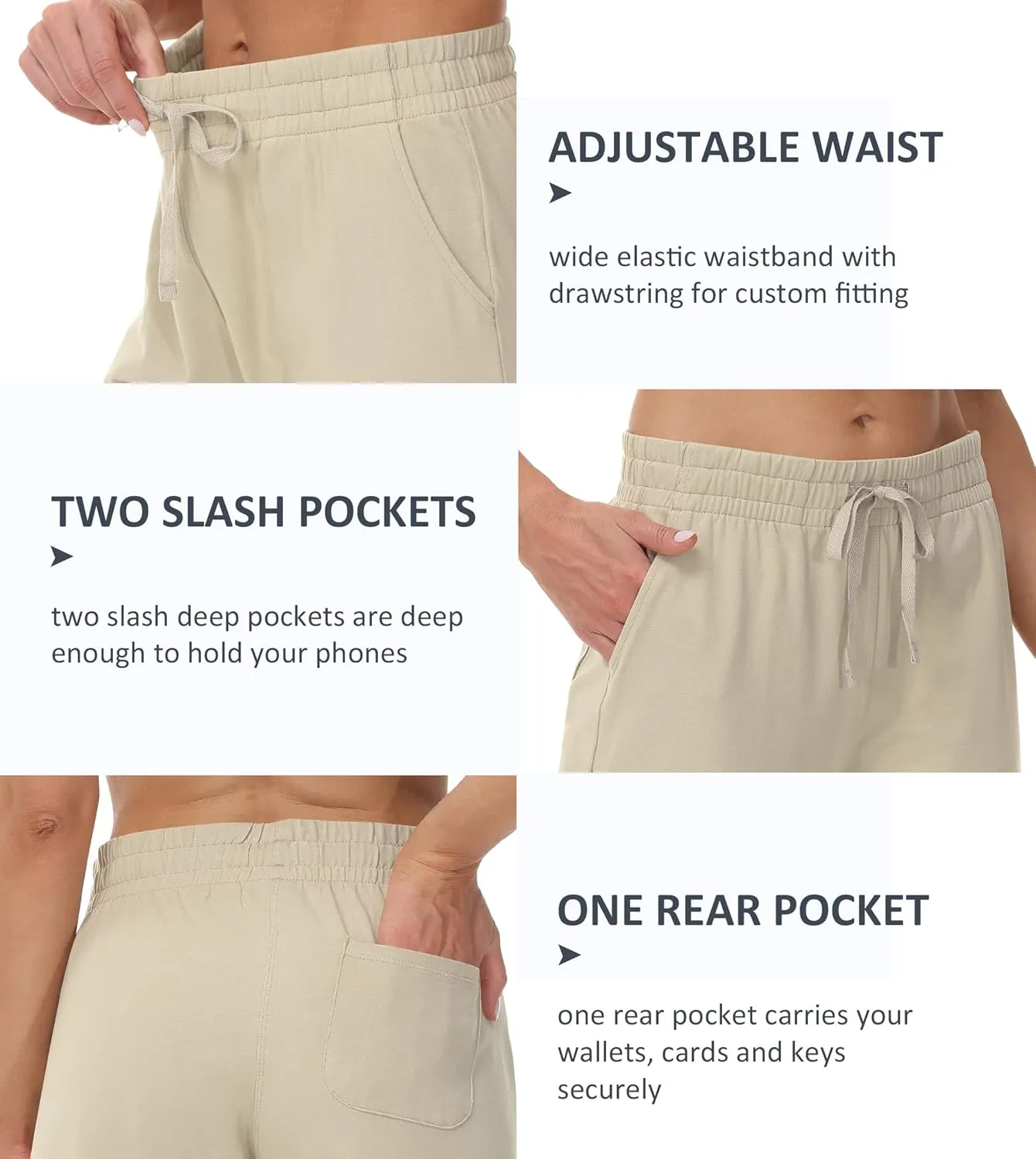 Cakulo Womens Capri Pants Wide Leg Yoga Capris Summer High Waisted Casual Lounge Cropped Pants with Pockets