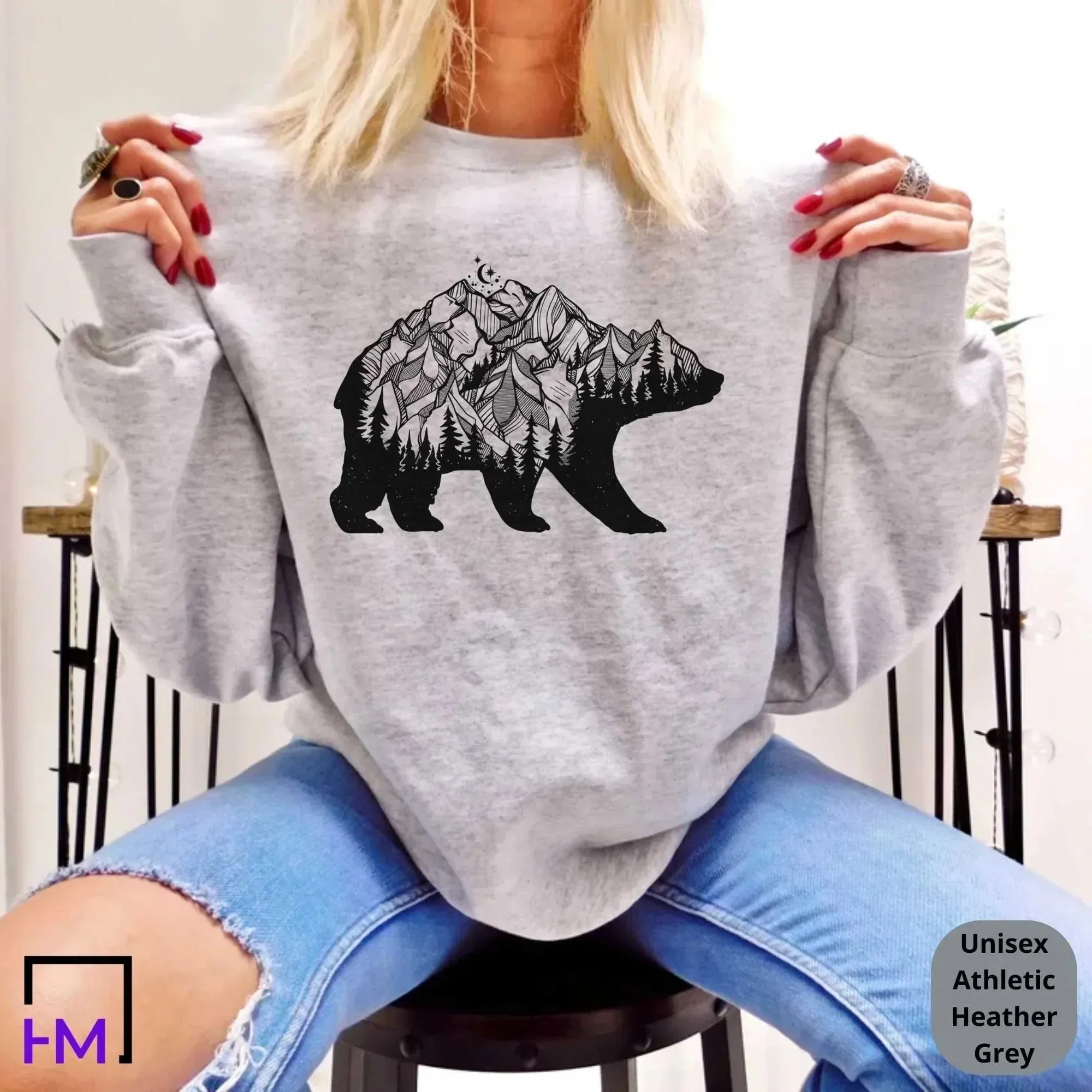 Camping Shirt, Happy Camper, Adventure Time is Calling Gift, Camper Gifts for Women, Nature Lover Sweatshirt, Camping Presents, Hiking Tee