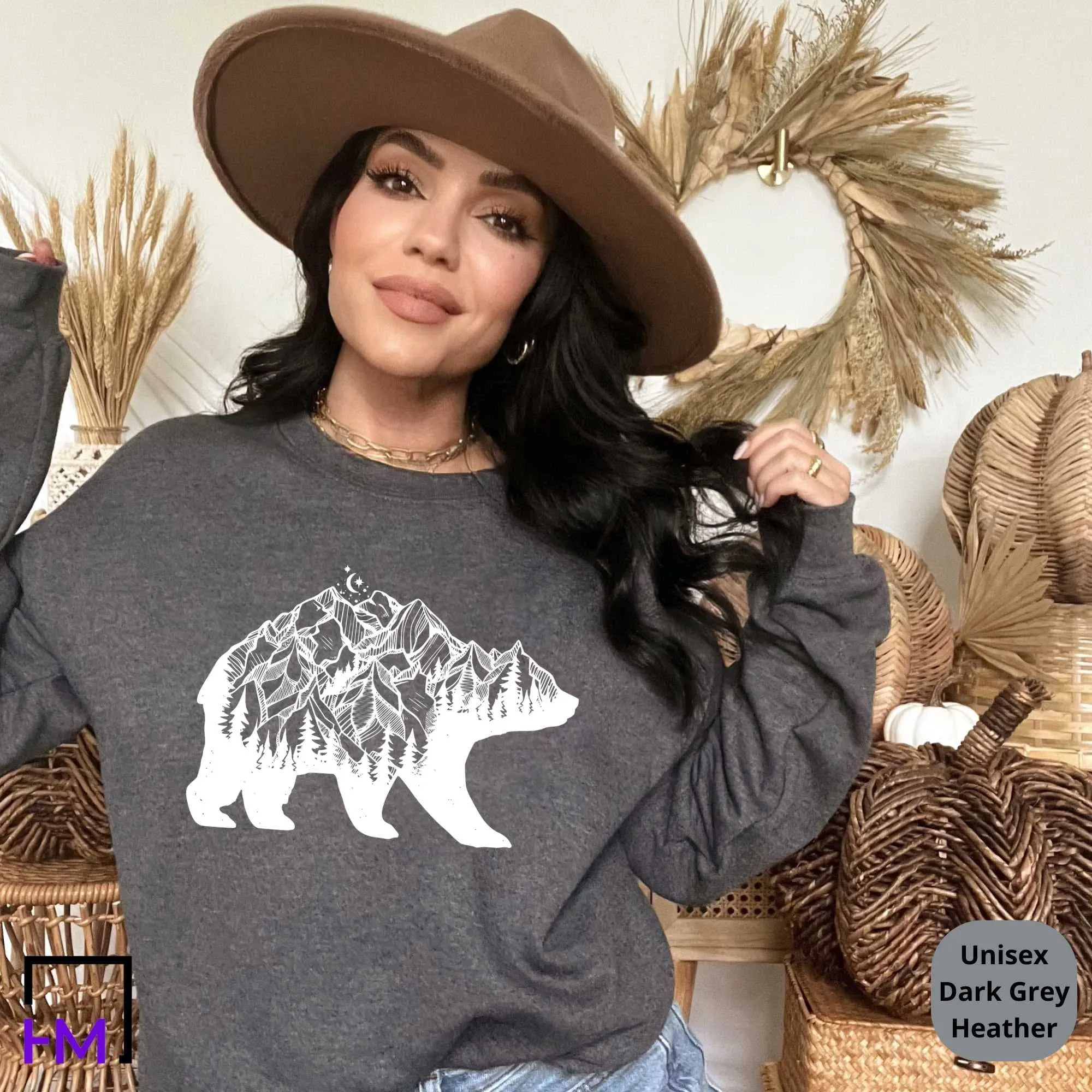 Camping Shirt, Happy Camper, Adventure Time is Calling Gift, Camper Gifts for Women, Nature Lover Sweatshirt, Camping Presents, Hiking Tee