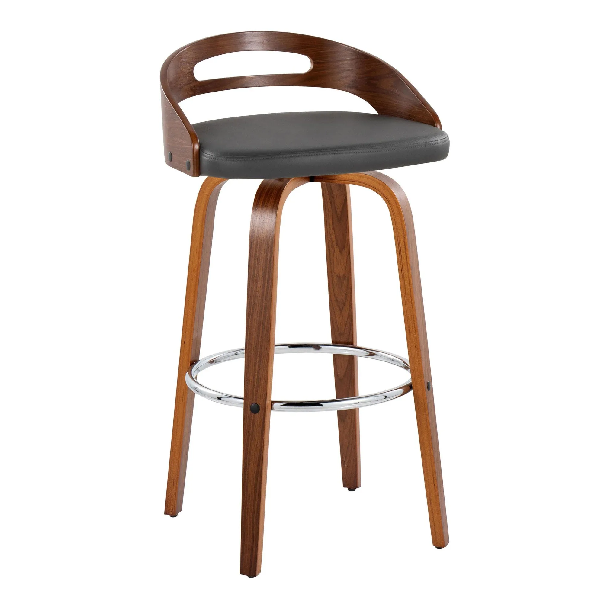 Cassis 30" Fixed-Height Barstool - Set of 2 By LumiSource - B30-CASSISPU-GRTZR2 WLCR2