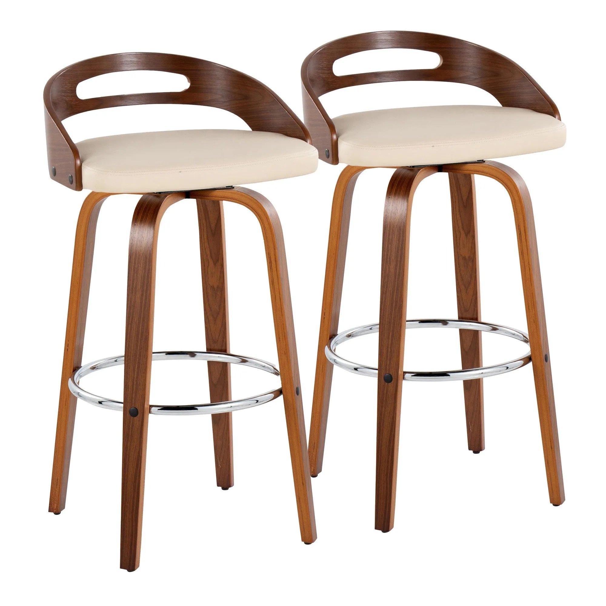 Cassis 30" Fixed-Height Barstool - Set of 2 By LumiSource - B30-CASSISPU-GRTZR2 WLCR2