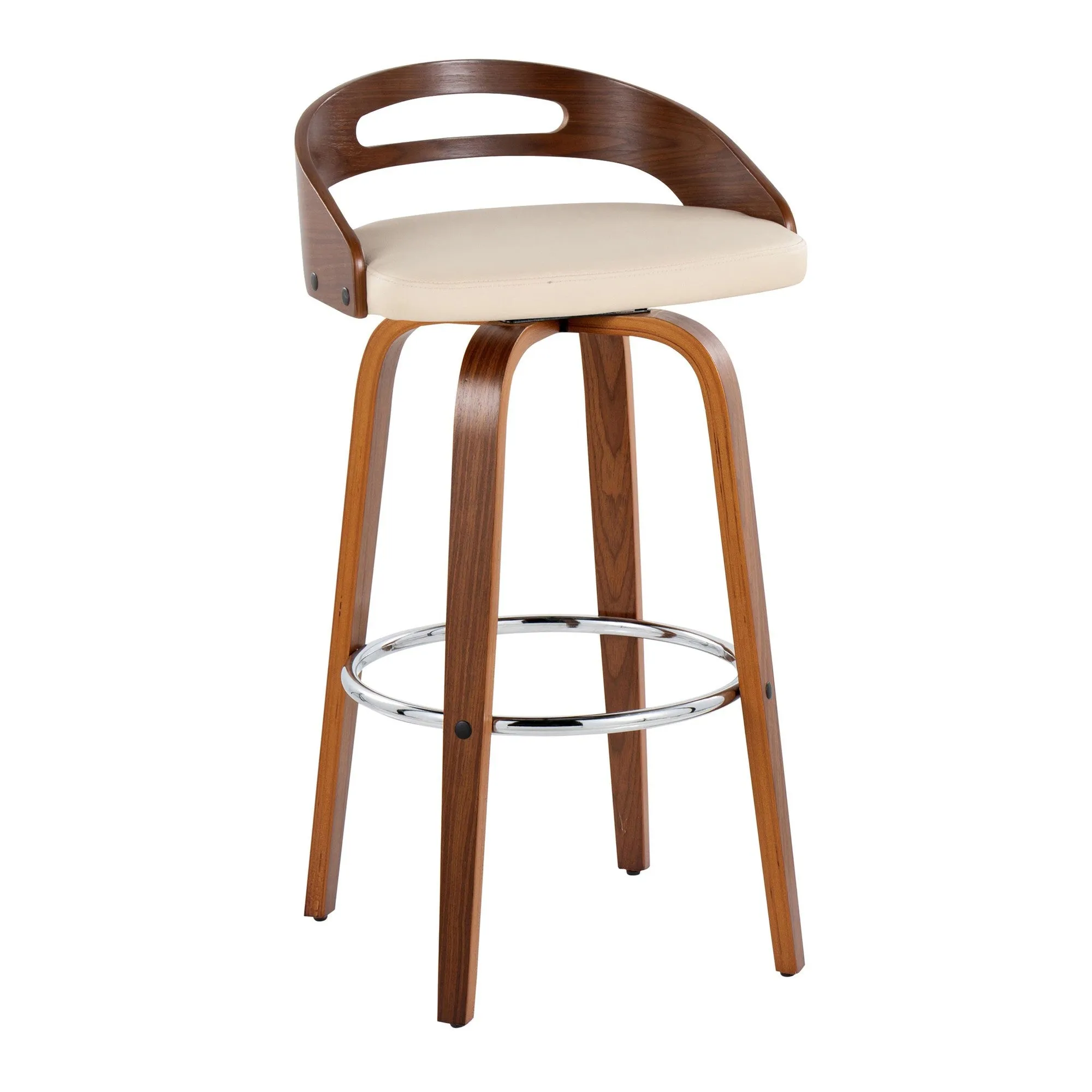 Cassis 30" Fixed-Height Barstool - Set of 2 By LumiSource - B30-CASSISPU-GRTZR2 WLCR2