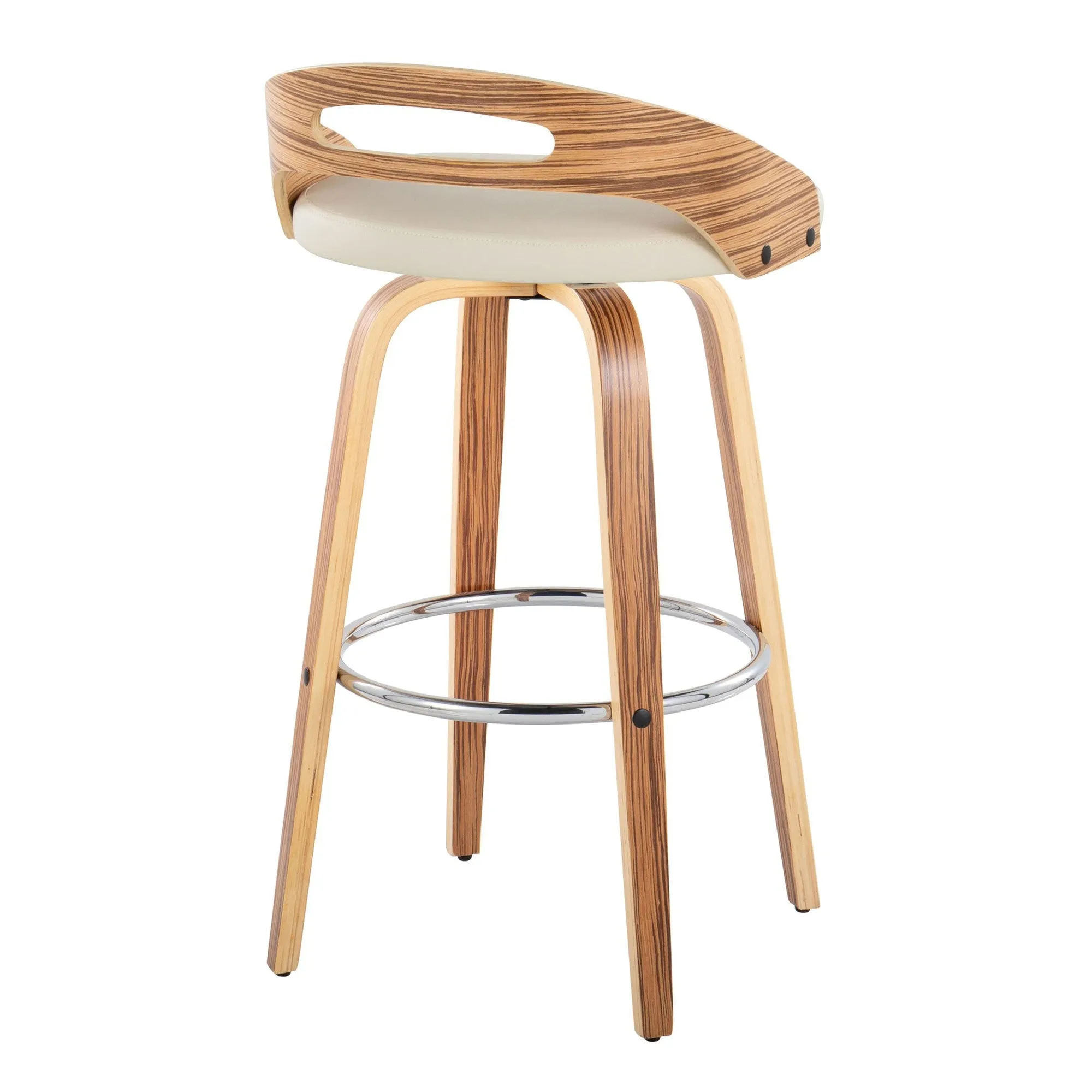 Cassis 30" Fixed-Height Barstool - Set of 2 By LumiSource - B30-CASSISPU-GRTZR2 WLCR2