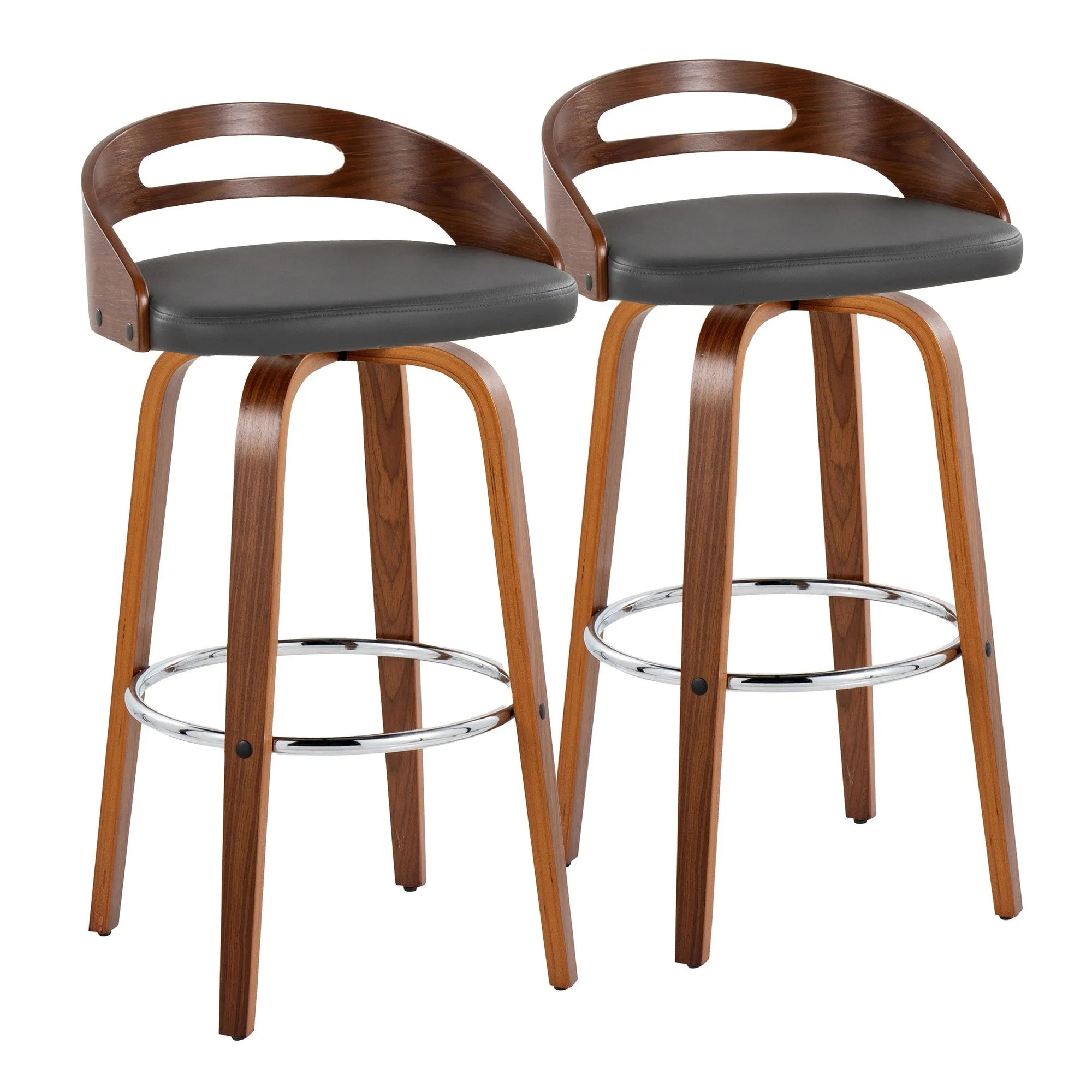 Cassis 30" Fixed-Height Barstool - Set of 2 By LumiSource - B30-CASSISPU-GRTZR2 WLCR2