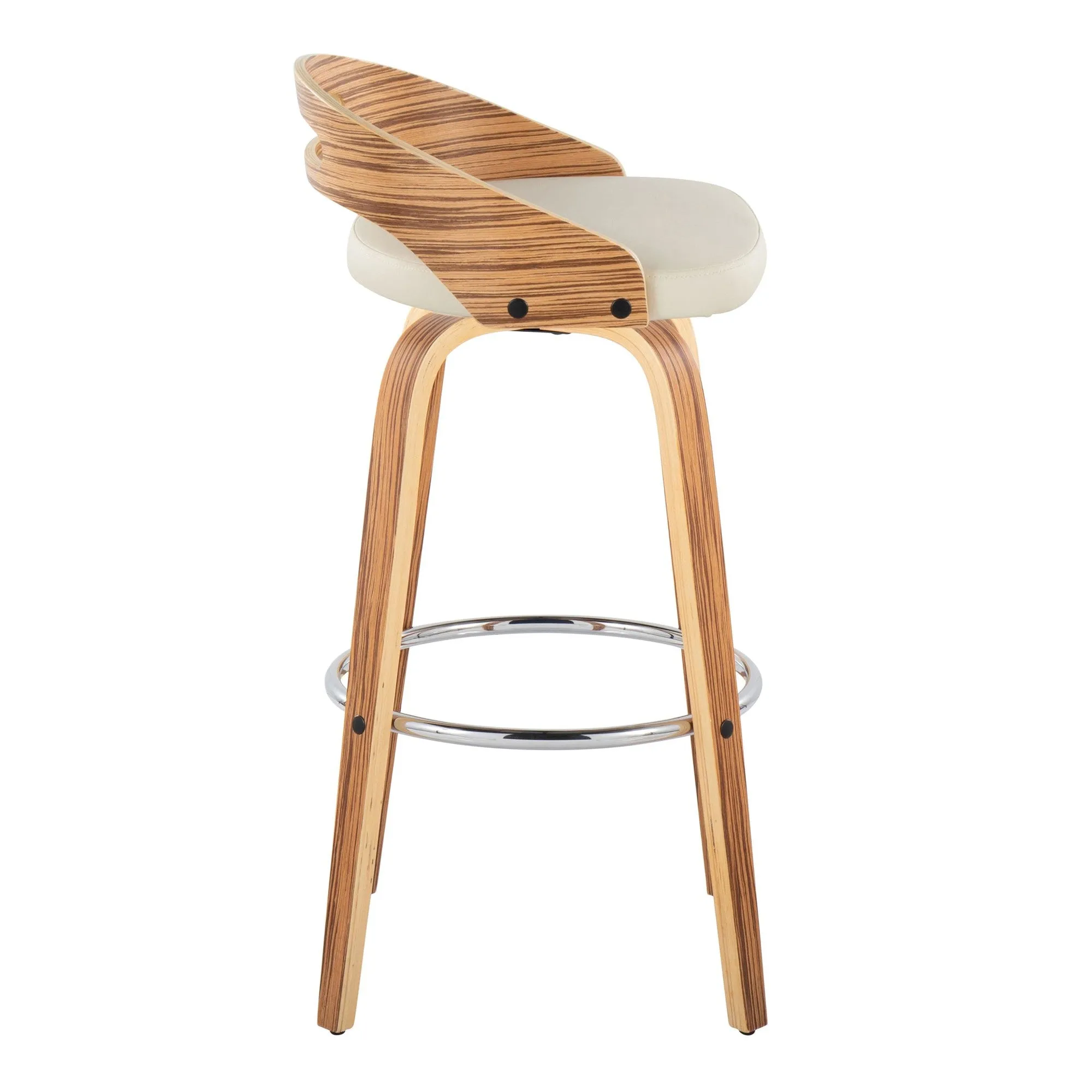 Cassis 30" Fixed-Height Barstool - Set of 2 By LumiSource - B30-CASSISPU-GRTZR2 WLCR2