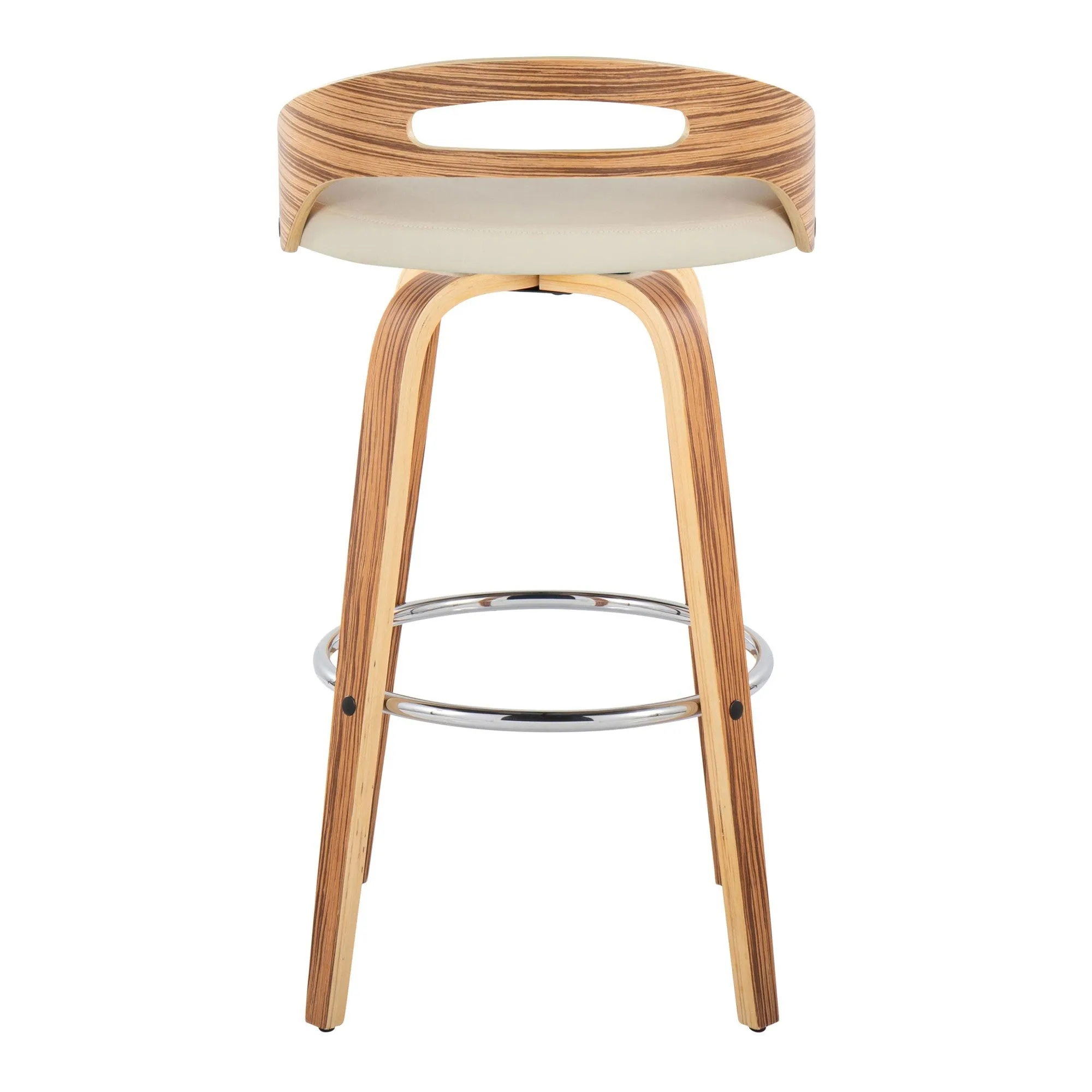 Cassis 30" Fixed-Height Barstool - Set of 2 By LumiSource - B30-CASSISPU-GRTZR2 WLCR2