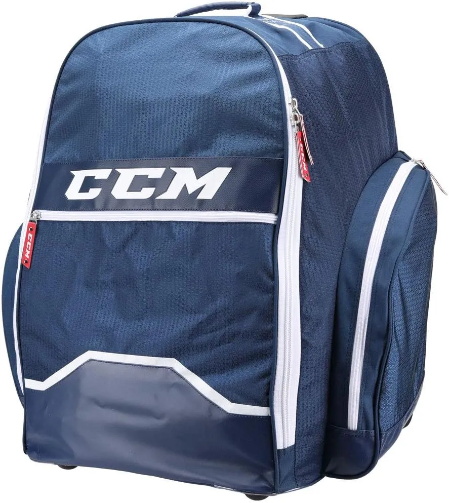CCM Hockey 390 Wheeled BackPack Bag, Navy 18" L x 26" H x 17" W