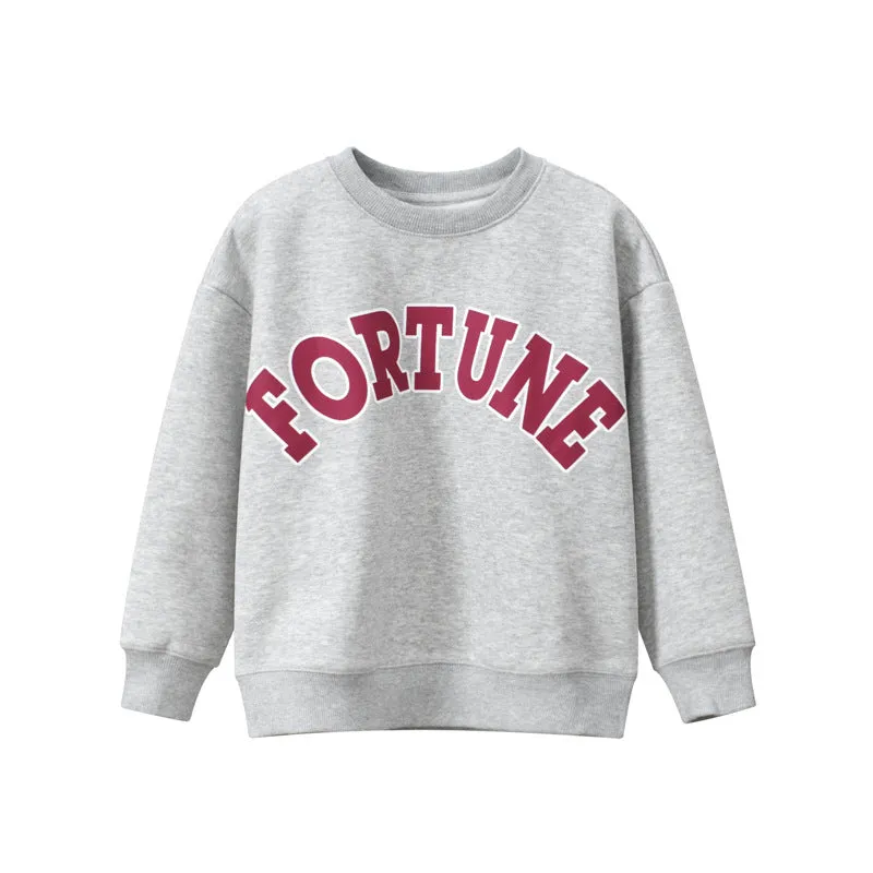 Children Letter Print Pattern Unisex Long Sleeve Hoodies In Autumn by MyKids-USA™
