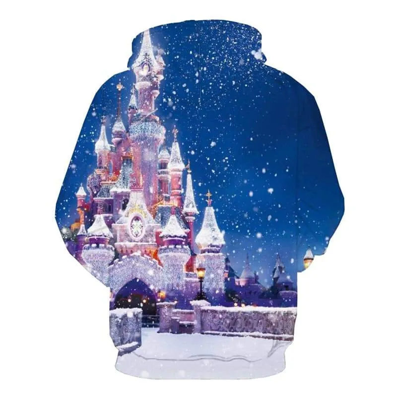 Christmas Hoodie Men Santa Claus 3d Printed Snow Hooded Casual Long Sleeve