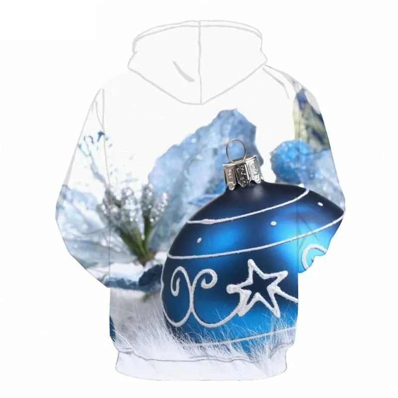 Christmas Sweatshirts men New Year 3d Printed White Hooded Casual Party Hoody Anime