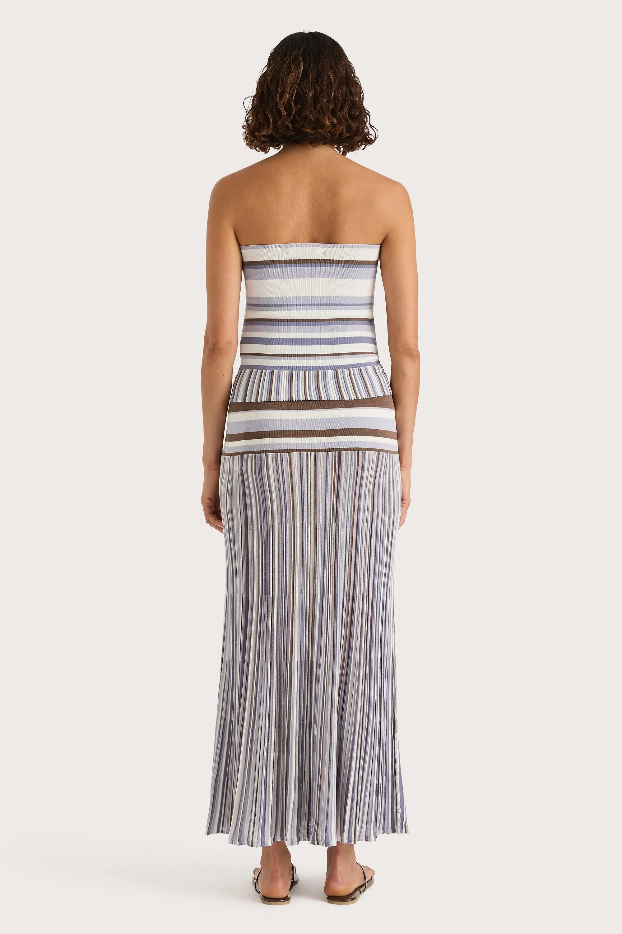 Citara Skirt Pale Blue Stripe