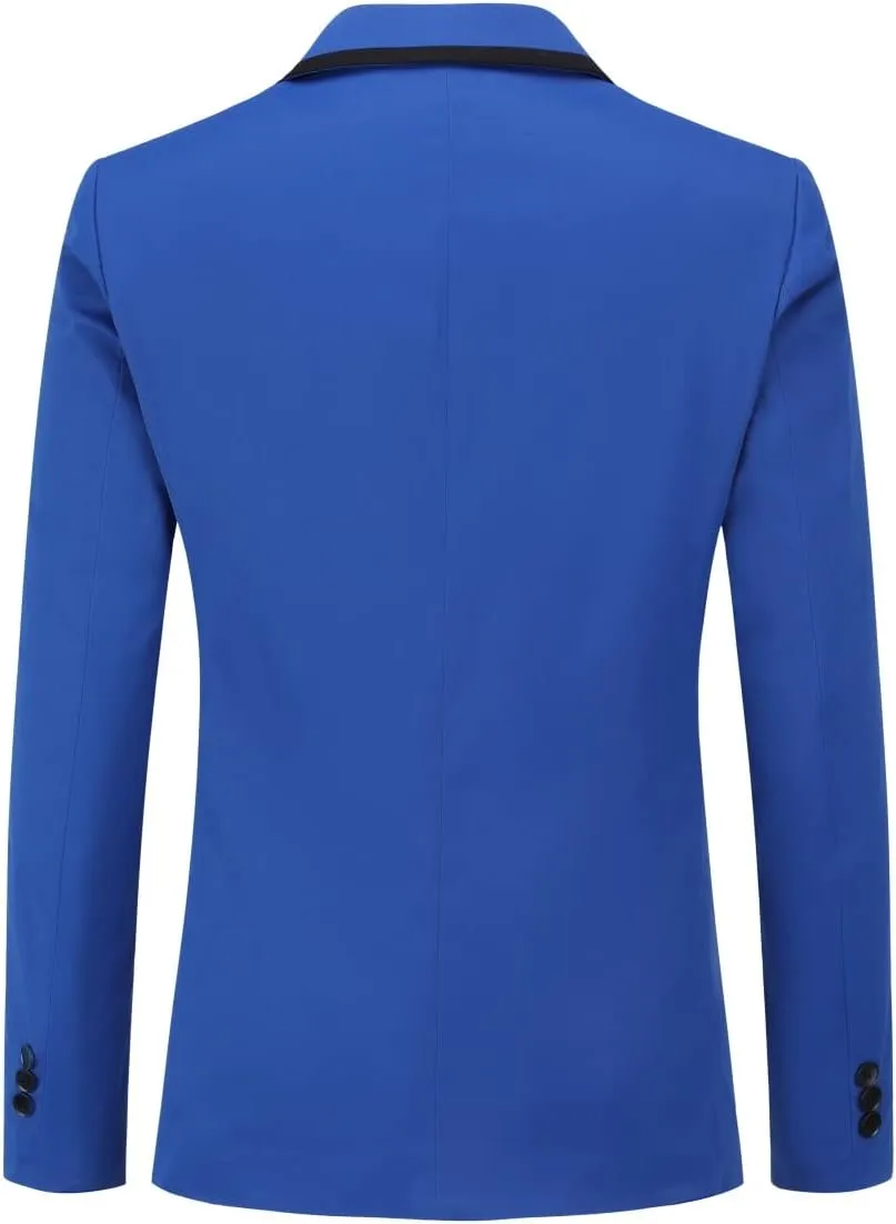 Cloudstyle Mens Casual Slim Fit Suit Jacket 1 Button Daily Blazer Business Sport Coat Tops