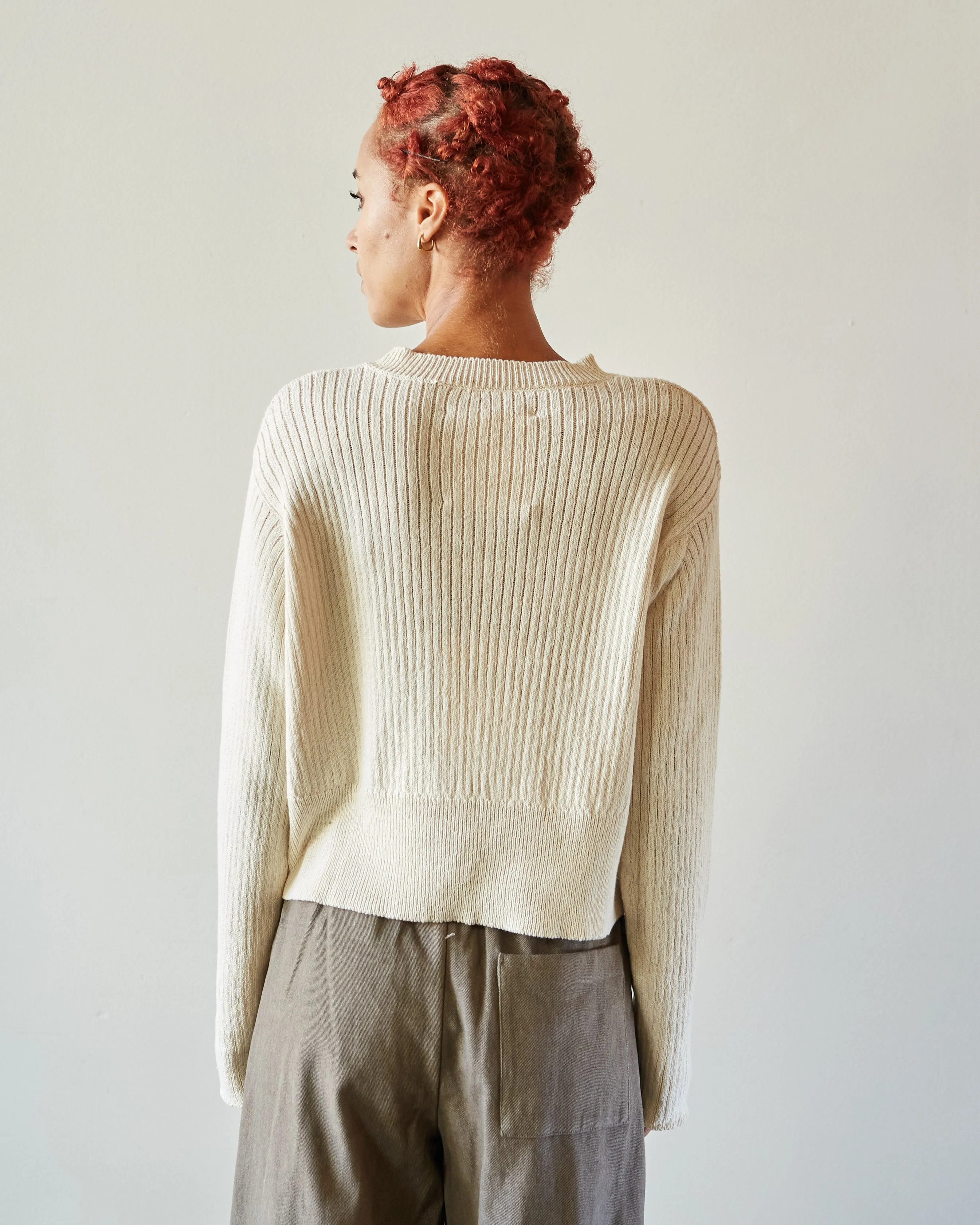 Cordera Cropped Sweater, Natural