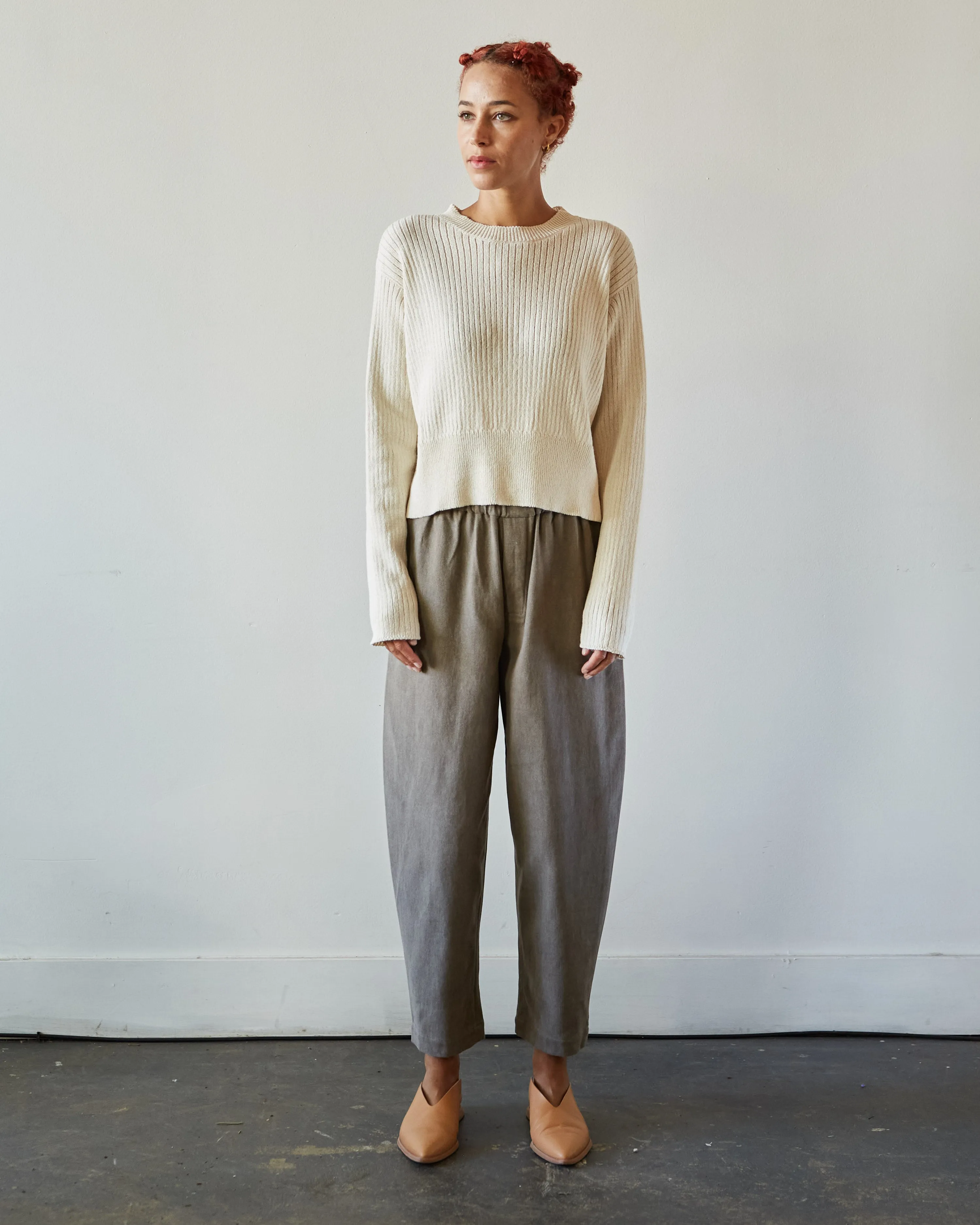 Cordera Cropped Sweater, Natural