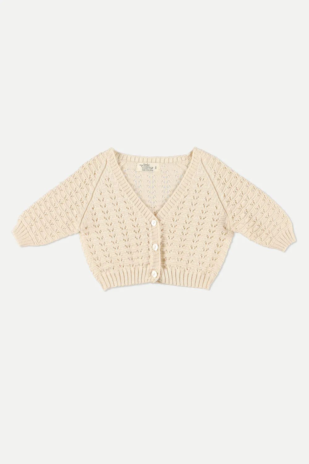 Crochet tricot baby cardigan