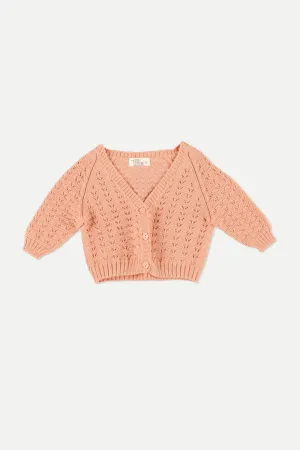 Crochet tricot baby cardigan