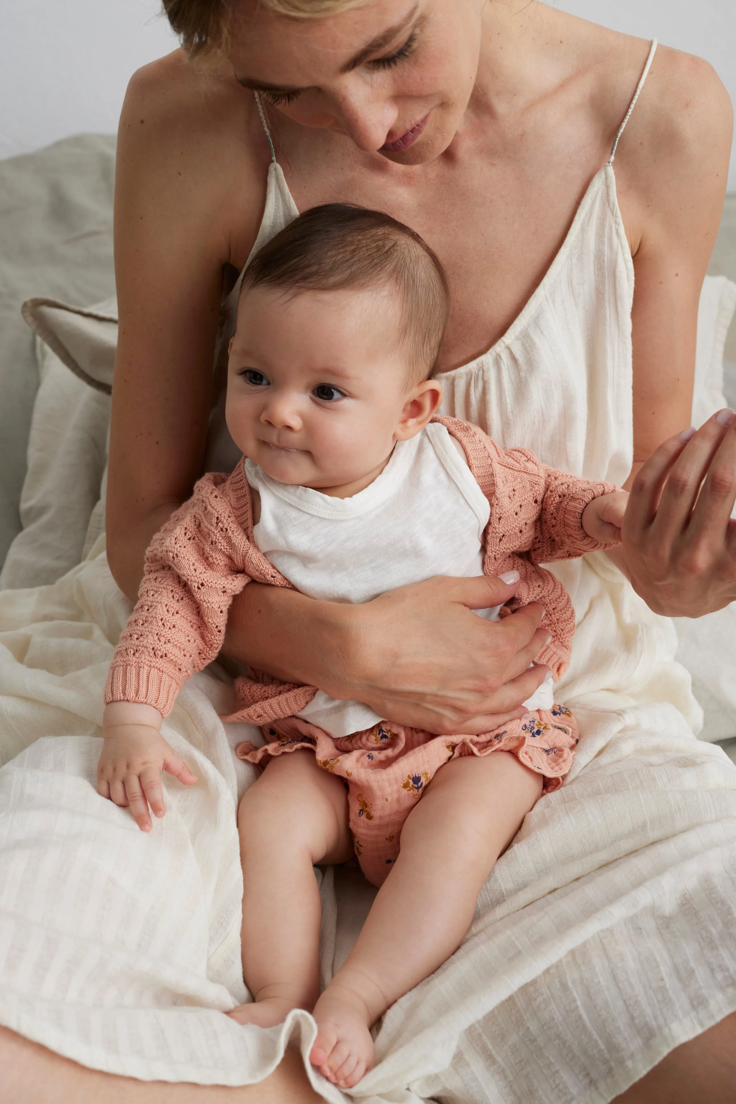 Crochet tricot baby cardigan