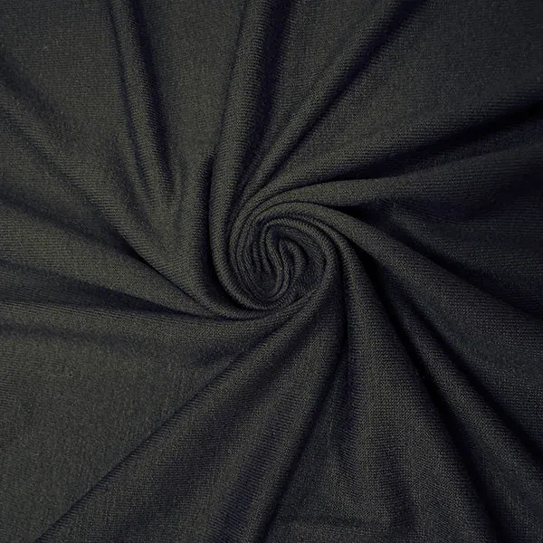 Dark Navy Blue Solid Rayon Spandex Jersey Knit Fabric