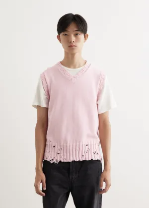Destroyed Knit Vest