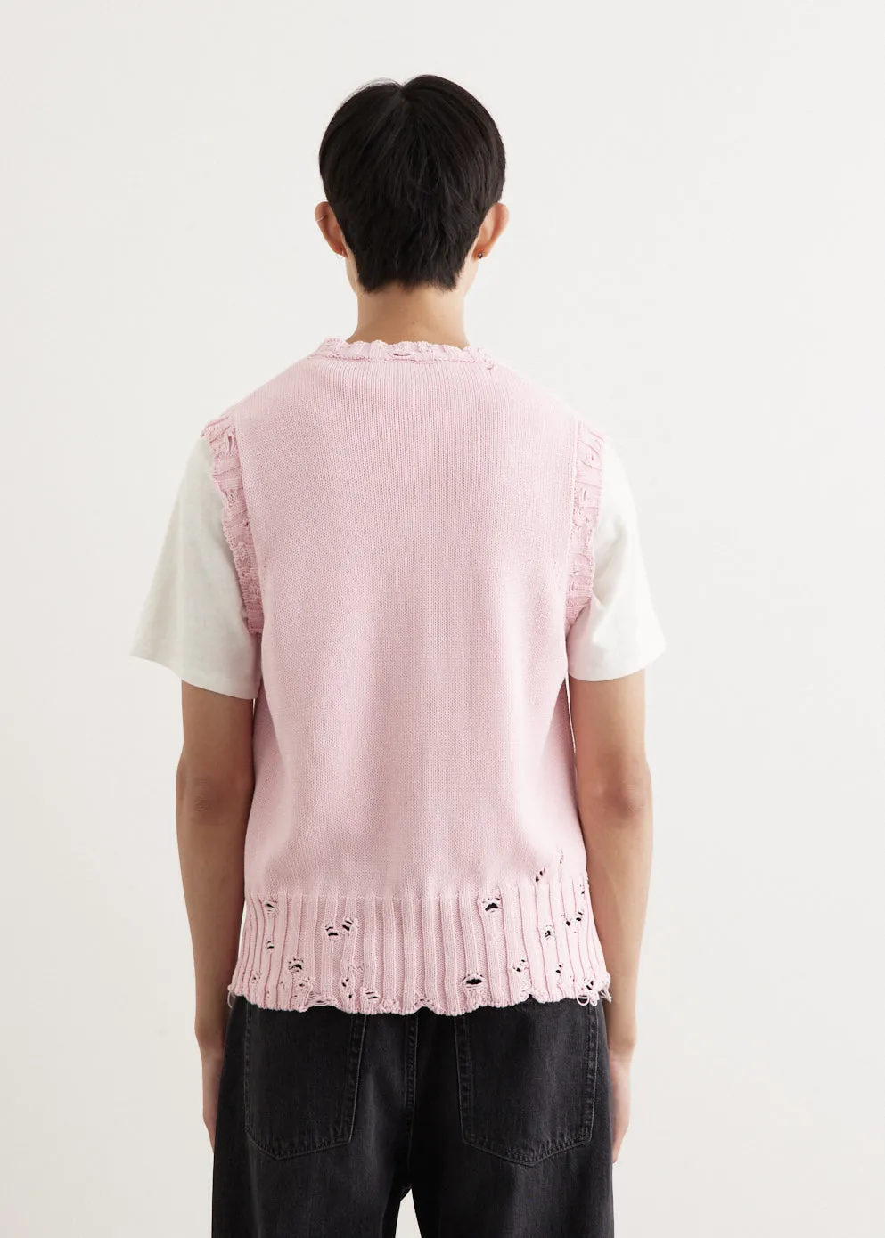Destroyed Knit Vest