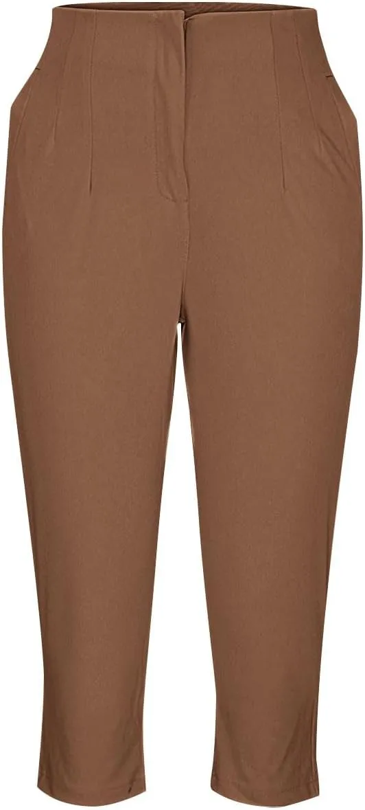 Dress Capri Pants for Women Business Casual Skinny Pencil Pants High Waisted Office Work Slacks Stretch Crop Trousers