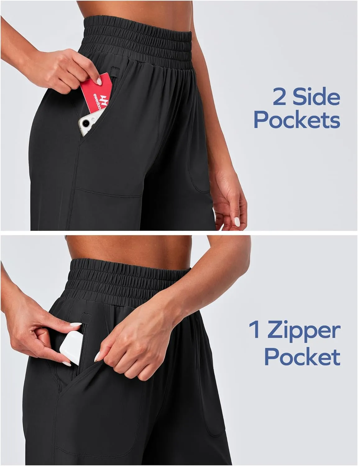 Ewedoos Wide Leg Pants Woman Lightweight Sweatpants Travel Track Work Yoga Dress Pants High Waisted with Pockets Casual