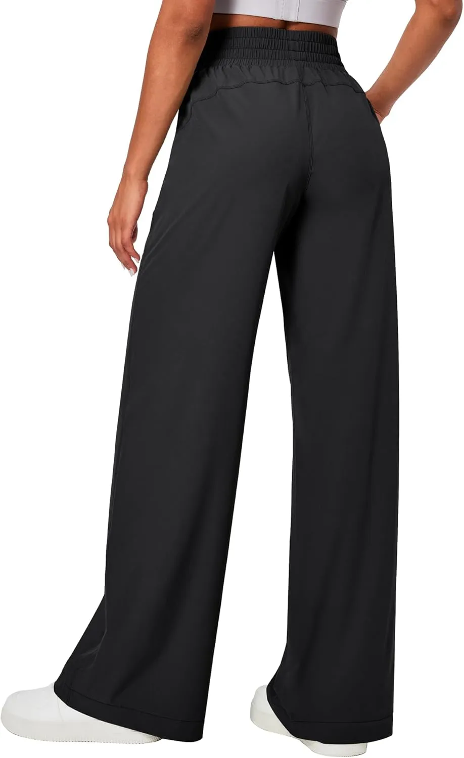 Ewedoos Wide Leg Pants Woman Lightweight Sweatpants Travel Track Work Yoga Dress Pants High Waisted with Pockets Casual