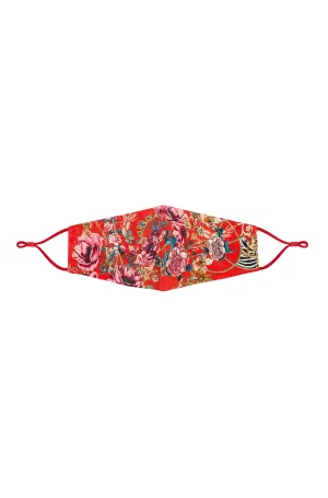FACE MASK COVER AND THE QUEEN WORE RED