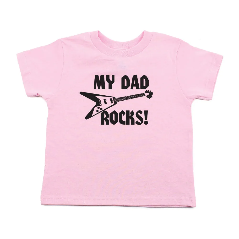 Father's Day My Dad Rocks! Guitar Toddler Short Sleeve T-Shirt