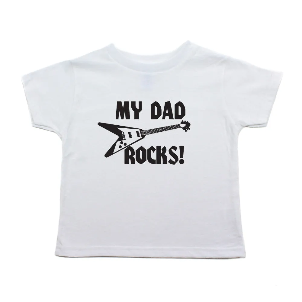 Father's Day My Dad Rocks! Guitar Toddler Short Sleeve T-Shirt