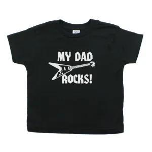 Father's Day My Dad Rocks! Guitar Toddler Short Sleeve T-Shirt