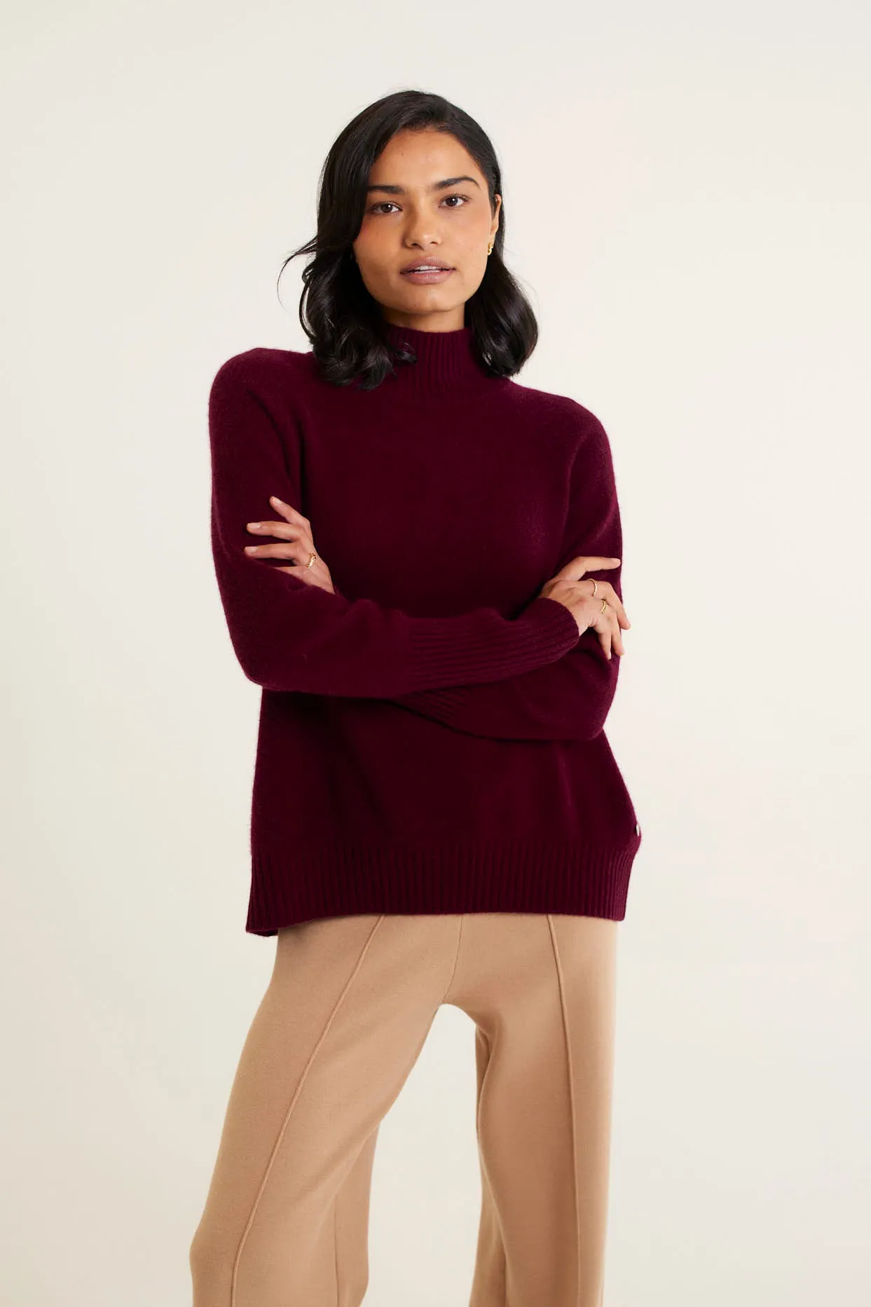 Fifi Cashmere Polo Sweater In Endless Passion
