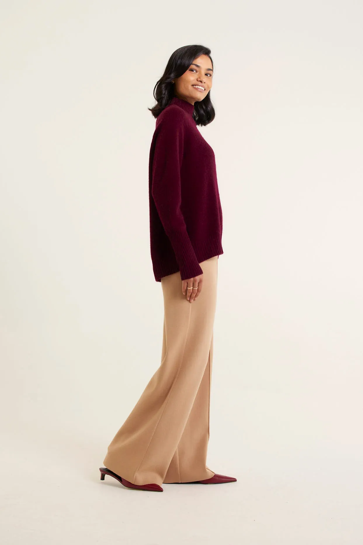 Fifi Cashmere Polo Sweater In Endless Passion