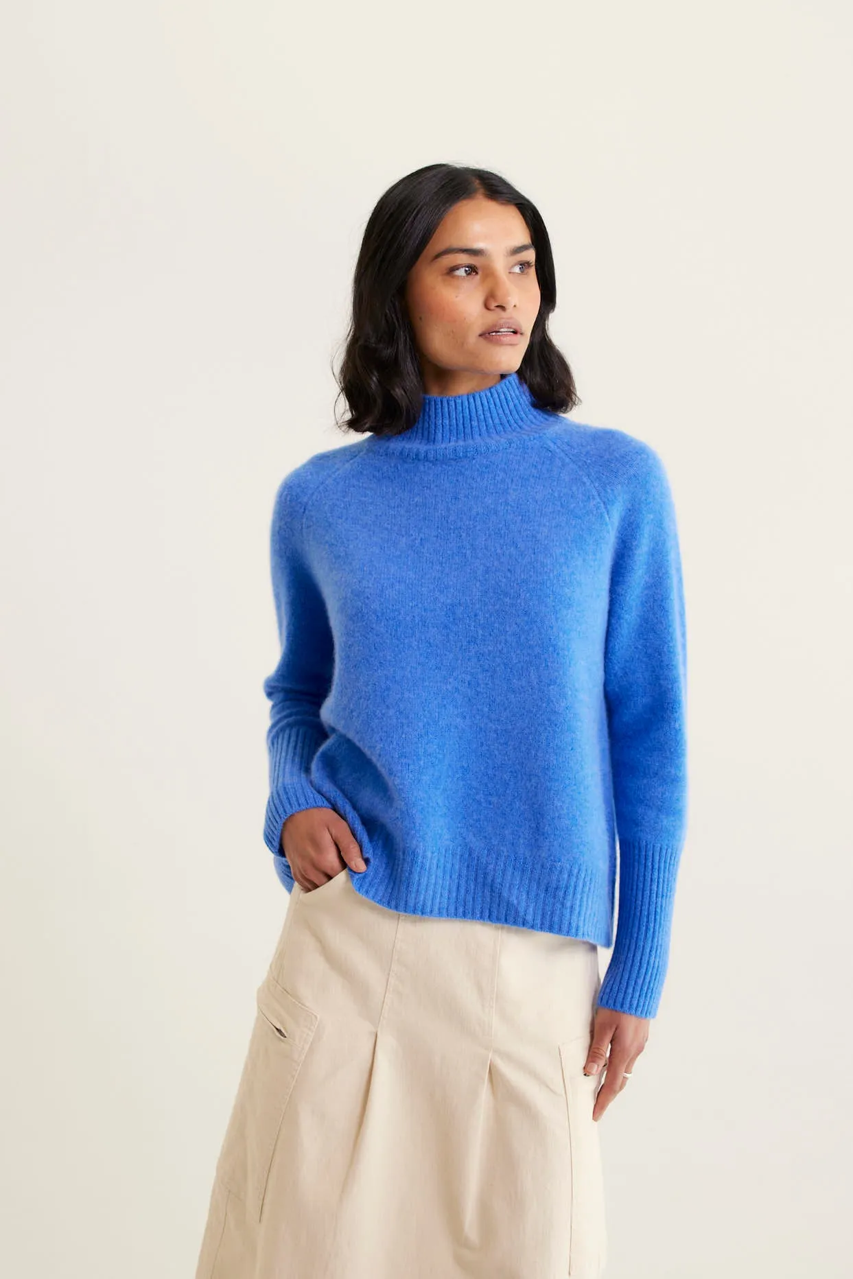 Fifi Cashmere Polo Sweater In Lagoon