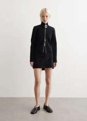Fitted Zip Up Cardigan