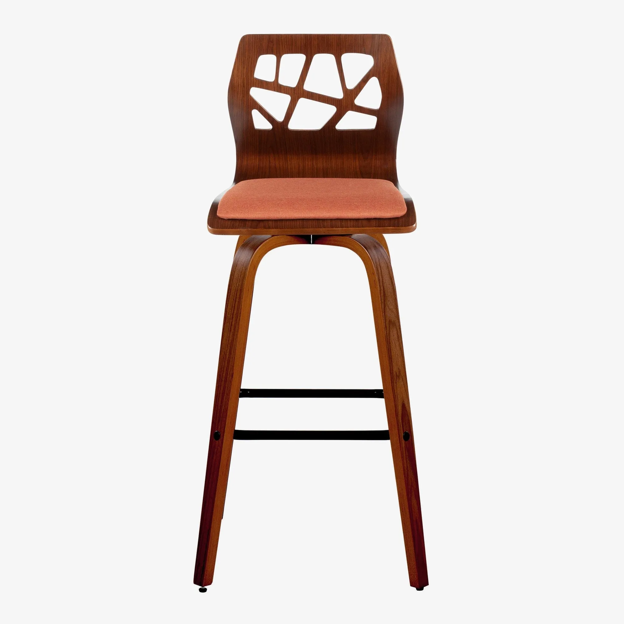 Folia 30" Fixed-Height Barstool - Set of 2 By LumiSource - B30-FOLIAFB-GRTZQ2 LGYLGYLGY2