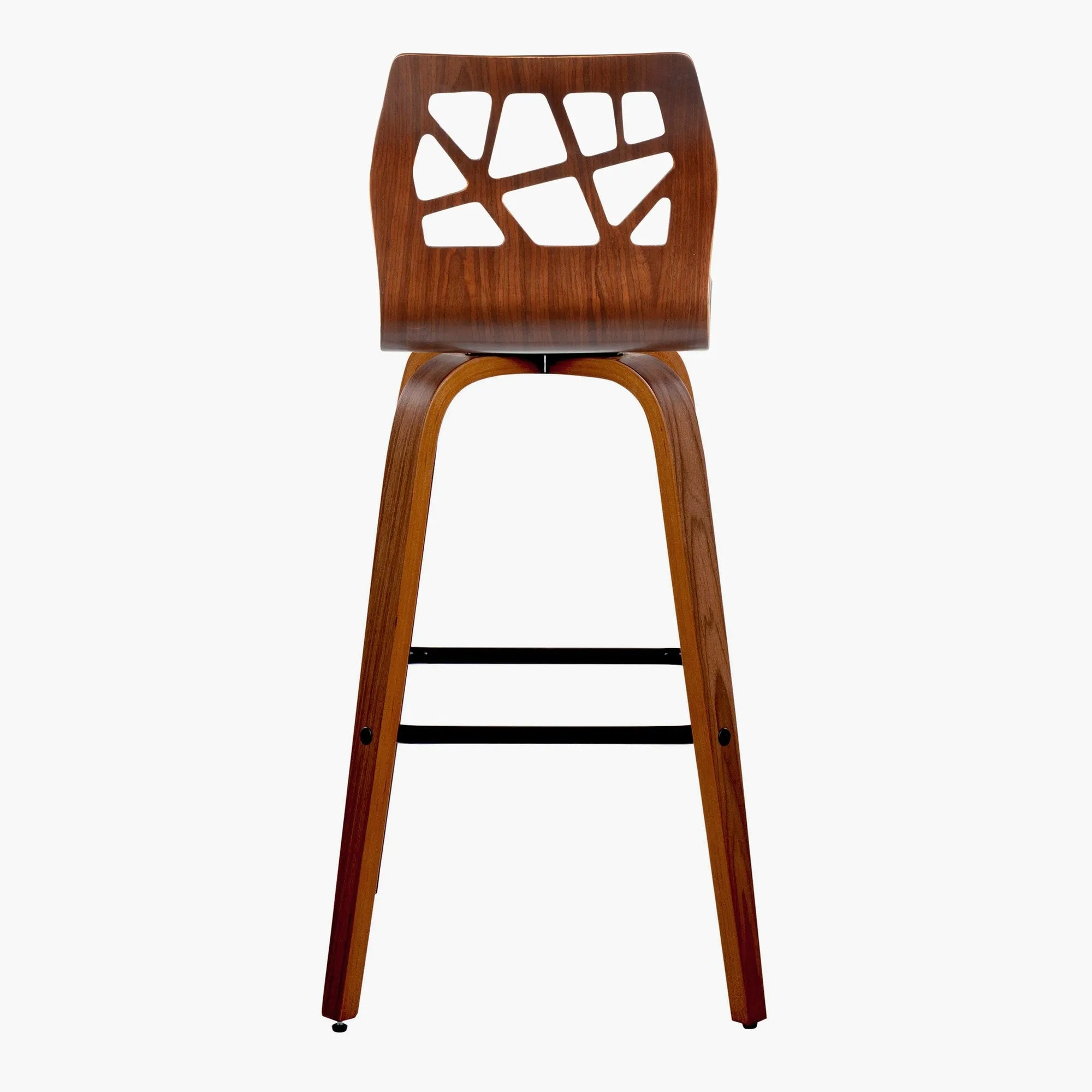 Folia 30" Fixed-Height Barstool - Set of 2 By LumiSource - B30-FOLIAFB-GRTZQ2 LGYLGYLGY2