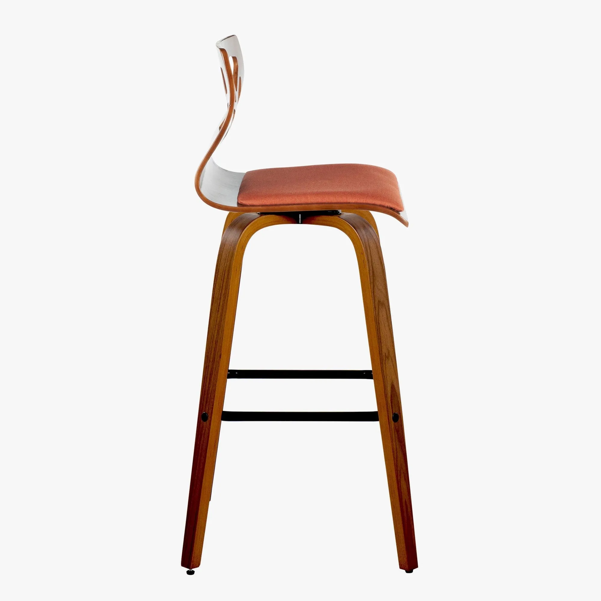 Folia 30" Fixed-Height Barstool - Set of 2 By LumiSource - B30-FOLIAFB-GRTZQ2 LGYLGYLGY2