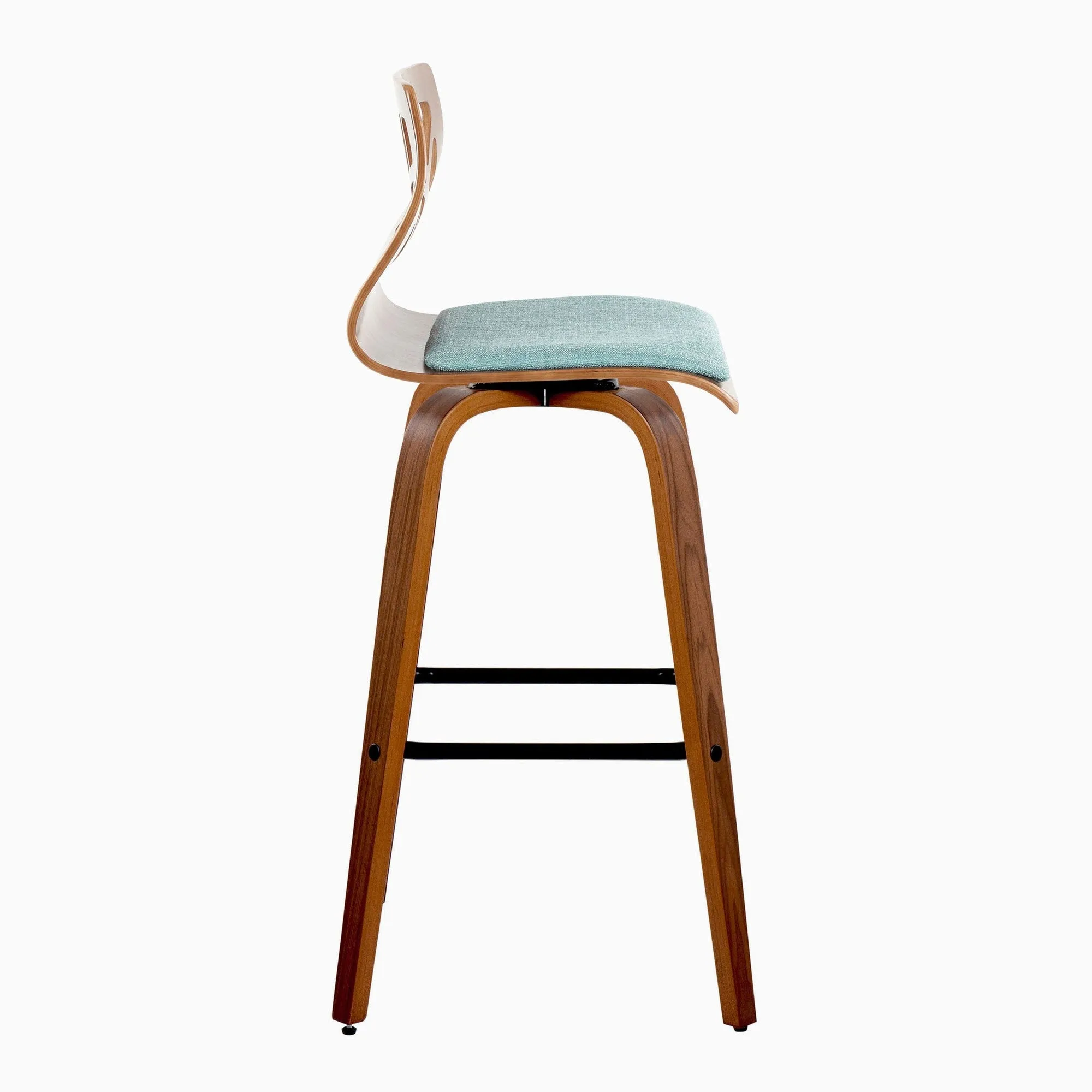 Folia 30" Fixed-Height Barstool - Set of 2 By LumiSource - B30-FOLIAFB-GRTZQ2 LGYLGYLGY2